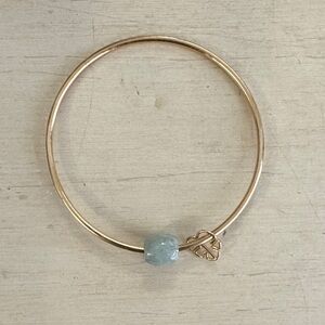 Gold filled jade bangle